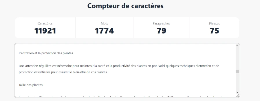 compteur de caractères -mots